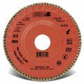 Cgw Abrasives Contaminant-Free Compact Coated Abrasive Flap Disc, 5 in Dia, 7/8 in Center Hole, 80 Grit, Fine Grad 42955